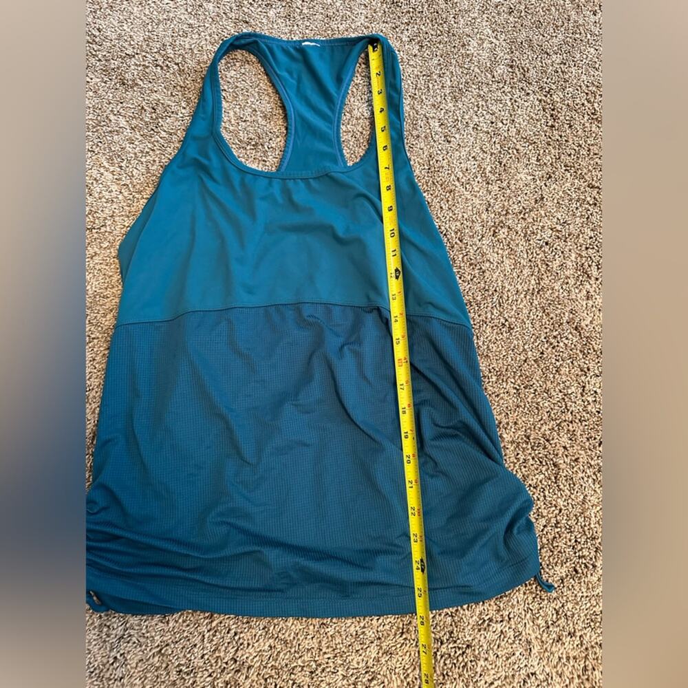 Fabletics green side cinch workout top, women’s large - Picture 2 of 6